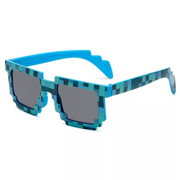 5/25 kids Minecraft themed sunglasses 2 colors avail Green or Blue new in pack. - Picture 3 of 14